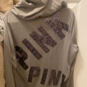 Pink Bling full zip hoodie